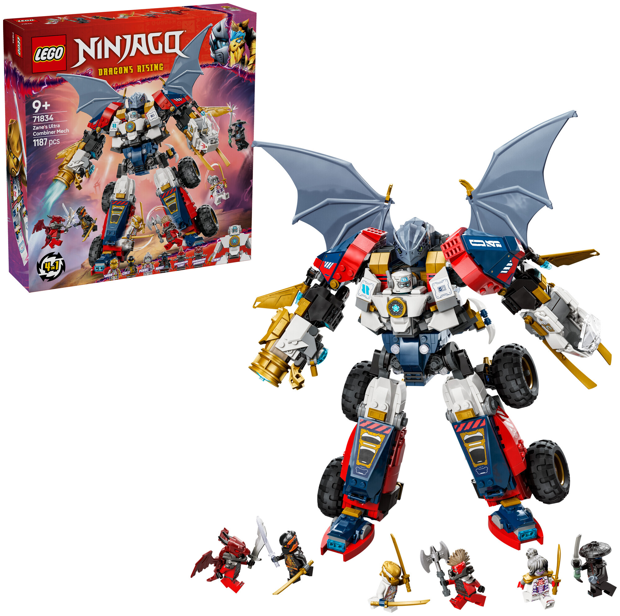 Image of Lego Ninjago Lego® Ninjago 71834 4in1 Zanes Ultra-Kombi-Mech - Auto ab 9 Jahren