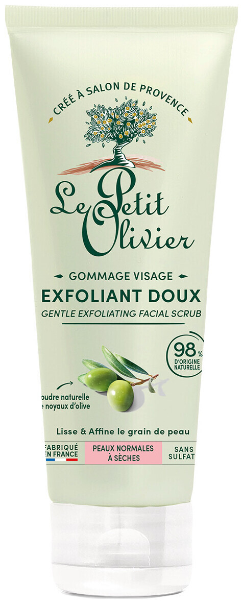Image of Le Petit Olivier Gesichtspeeling - Natürliches Olivenkernpulver, Normale bis trockene Haut, 75ml