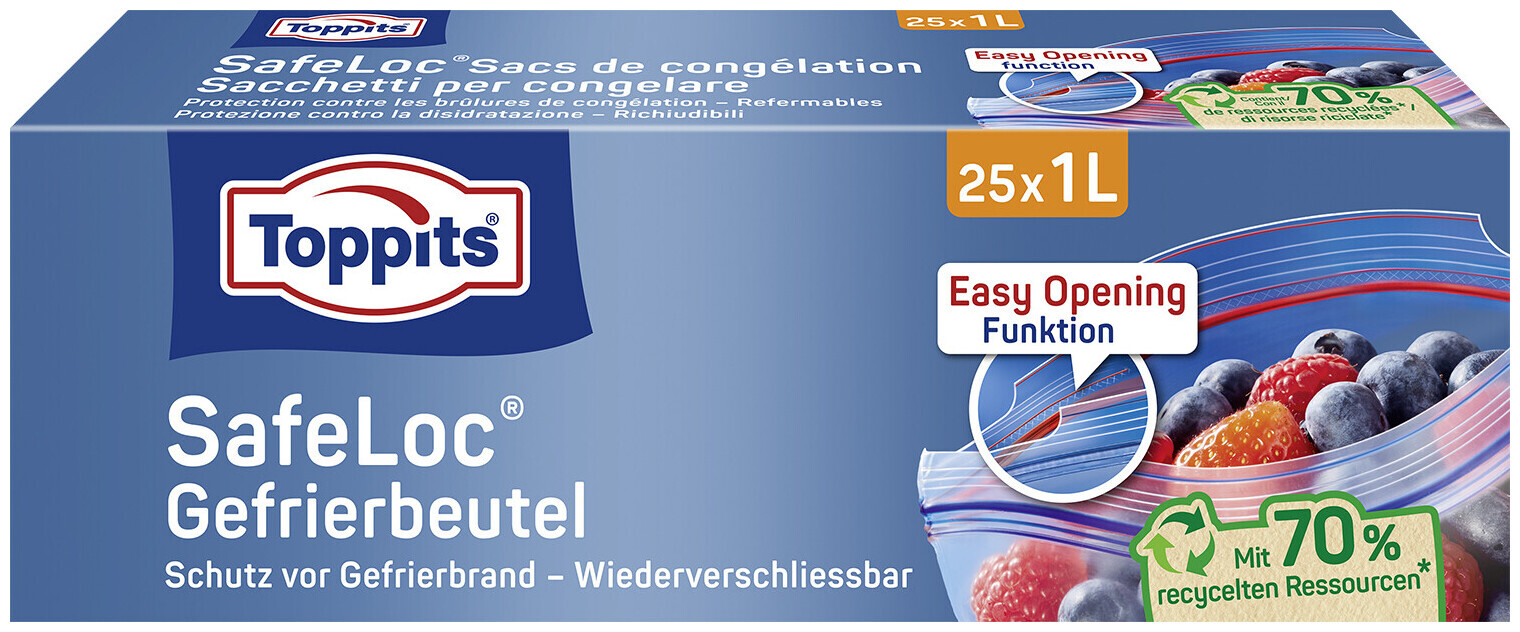Toppits Sac congélation double scellé 25 x 1 l