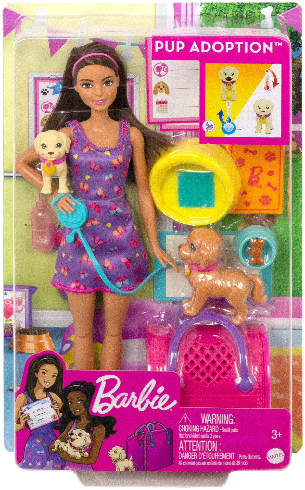 Image of Barbie Welpenadoption Puppe und Zubehörteile