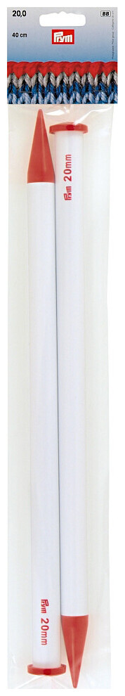 Image of Prym Jackenstricknadeln, grau 20.00 mm, 40 cm, Karte 2 Stk., Kunststoff