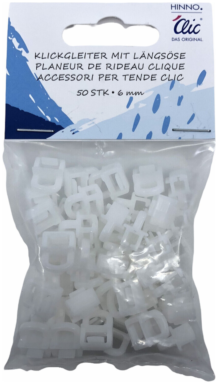 Image of Hinno Klickgleiter mit Längsöse 6 mm 50 Stk.