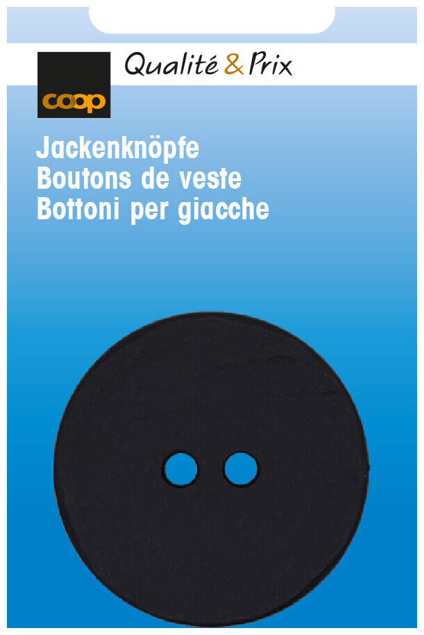 Image of Jackenknopf schwarz 40 mm 1 Stk.