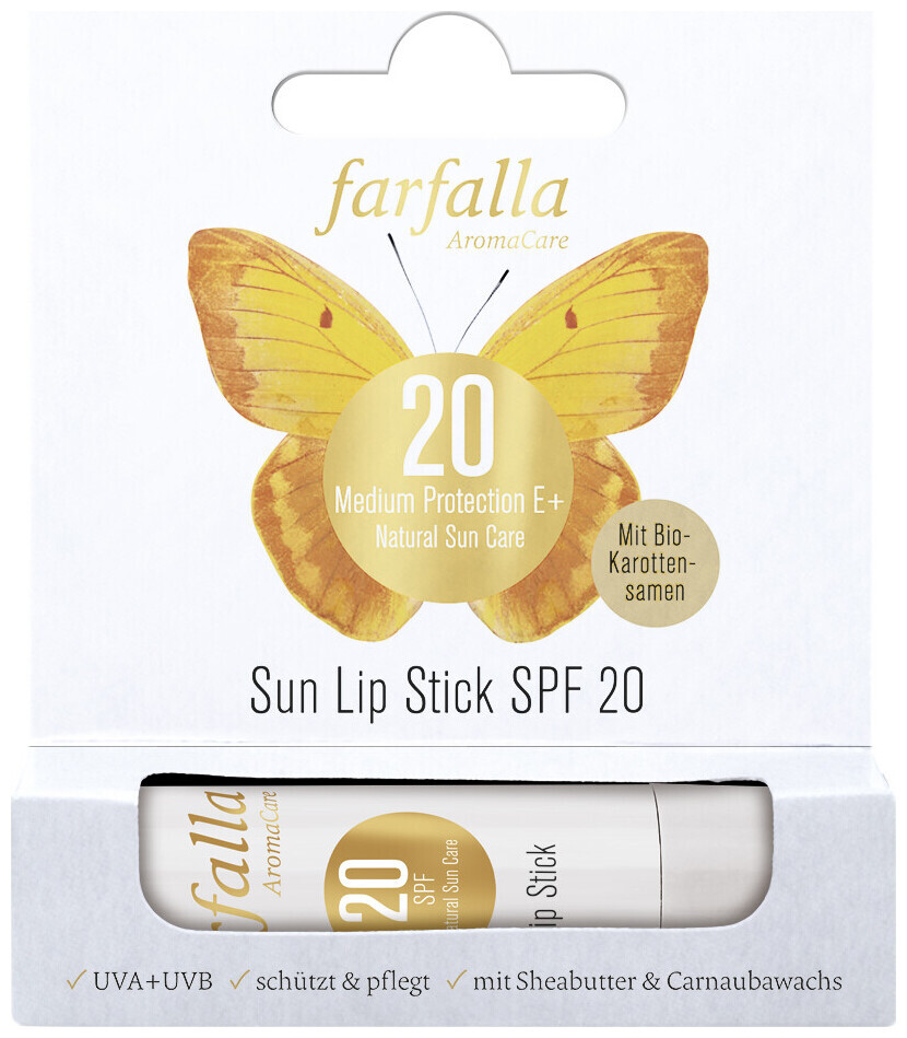 Image of farfalla Medium Protection E+ Sun Lip Stick SPF 20, 4.6g