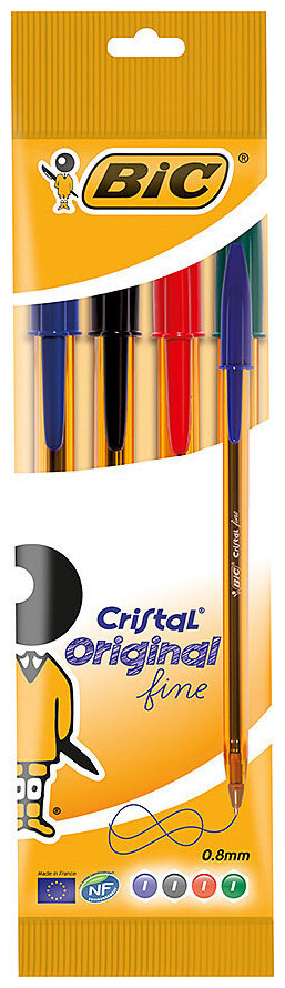 Image of Bic® Cristal Original Kugelschreiber 4 Stück