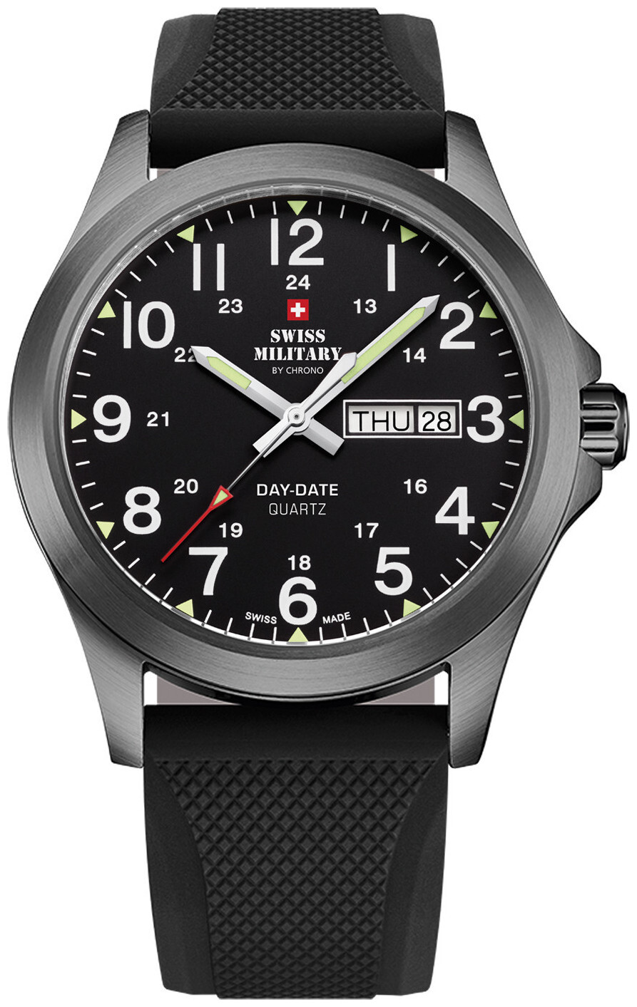 Image of Swiss Military by Chrono Herren-Armbanduhr Analog Quarzwerk mit Edelstahlarmband Smp36040.20