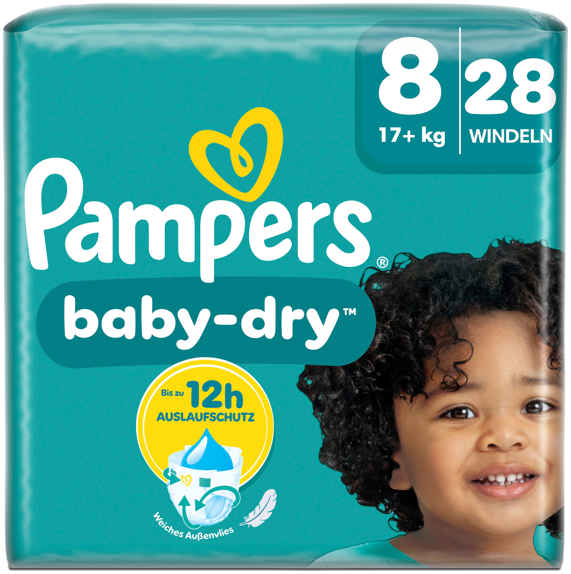 Image of Pampers Baby Dry Gr.8 Extra Large 17+kg 28 Windeln