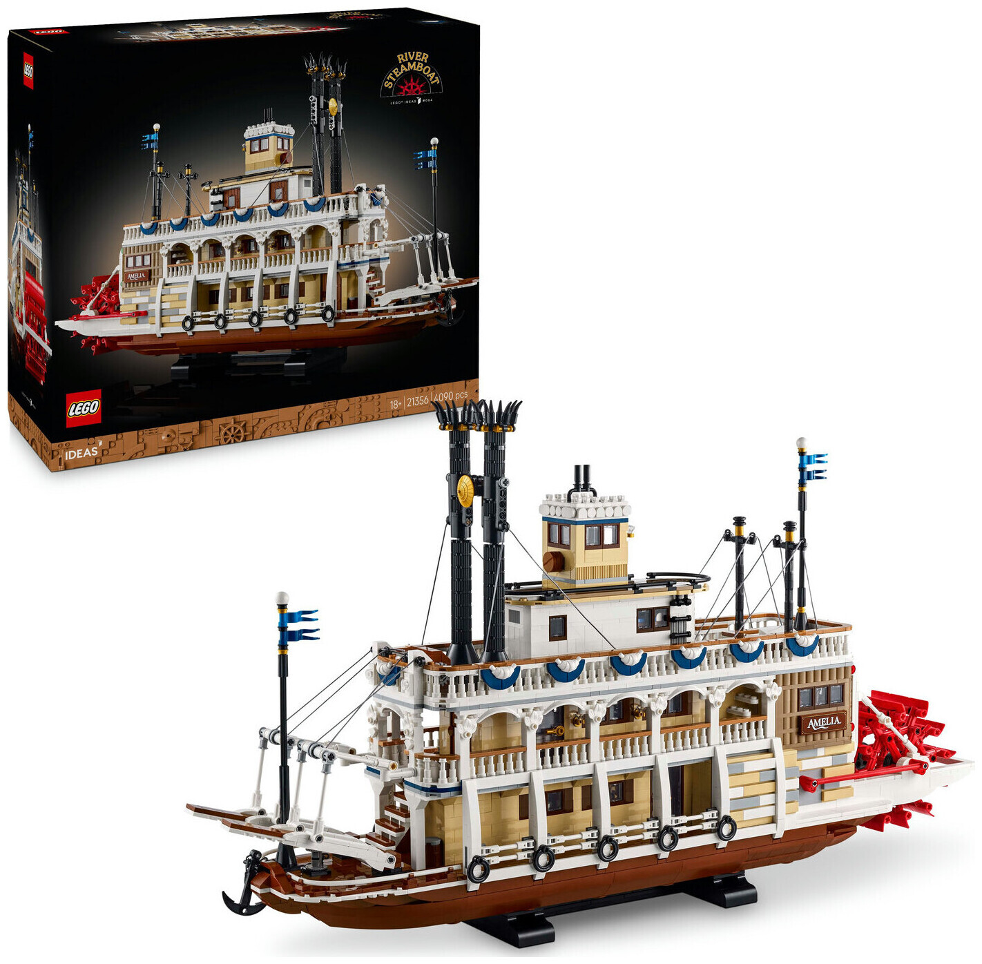 Lego Ideas 21356 Flussraddampfer (Lego Rare Set) 18+ Jahre