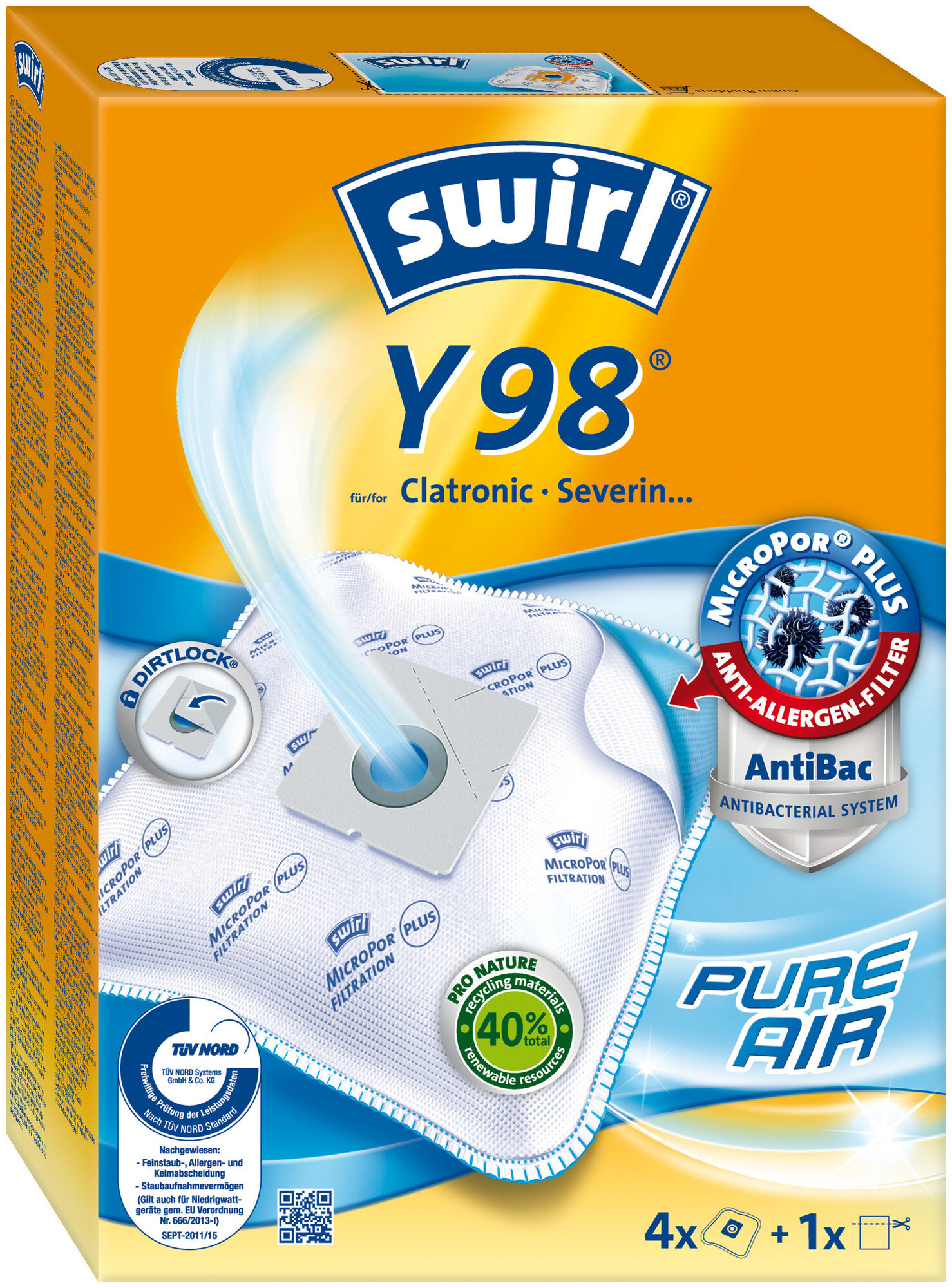 Image of Swirl Staubfilterbeutel Y98 MicroPor Plus AirSpace