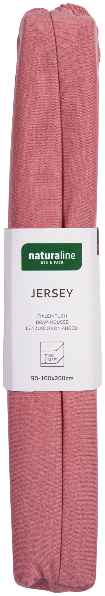Image of Naturaline Textil Bio Fixl. Jersey 90x200 rosa