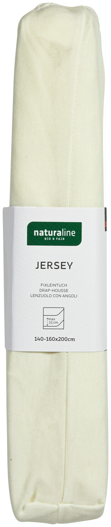 Image of Naturaline Textil Bio Fixl. Jersey 160x200 offwhite