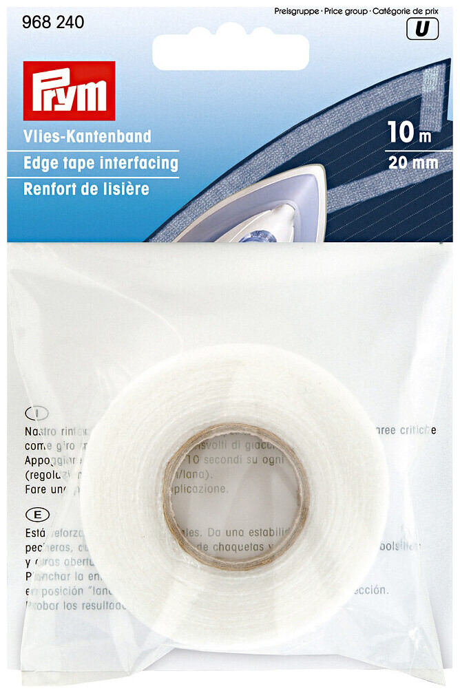 Image of Prym Vlies-Kantenband weiss 20 mm 10 m aufbügelbar