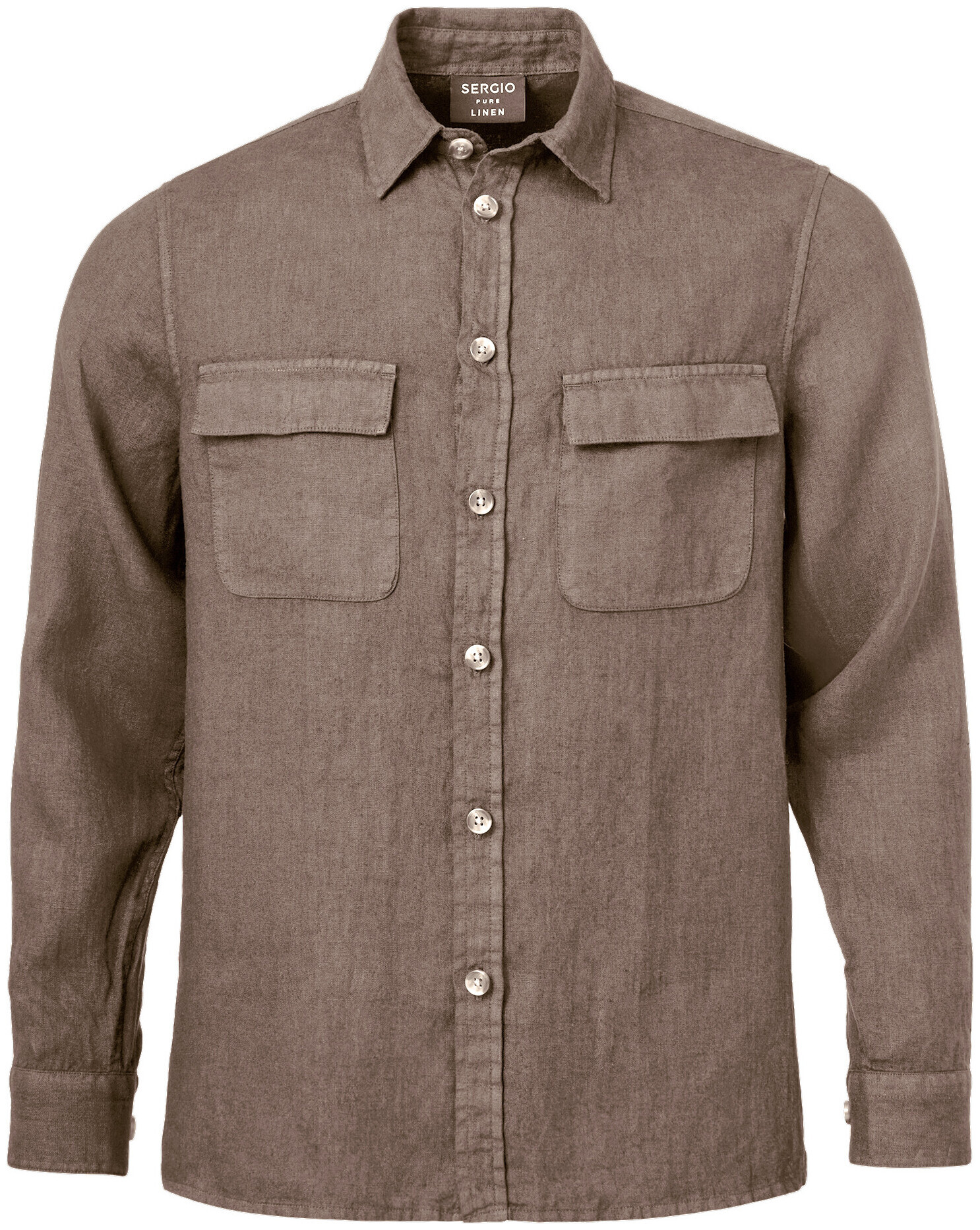 Image of Sergio Overshirt taupe L
