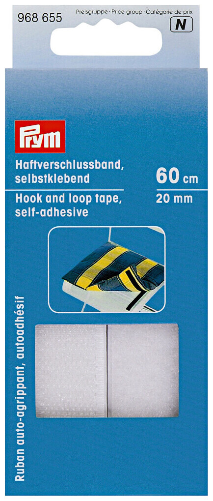 Image of Prym Klettband / Haftverschlussband weiss 20 mm 60 cm selbstklebend