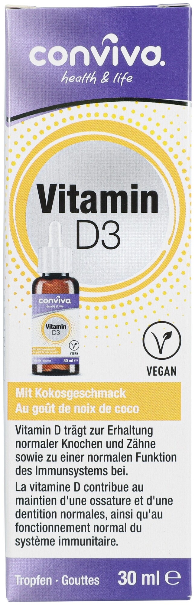 Image of conviva Vitamin D3 Tropfen vegan