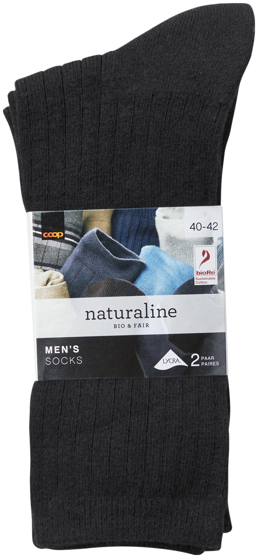 Image of Naturaline Textil Naturaline Herren Sportsocken Duo Schwarz 40 - 42