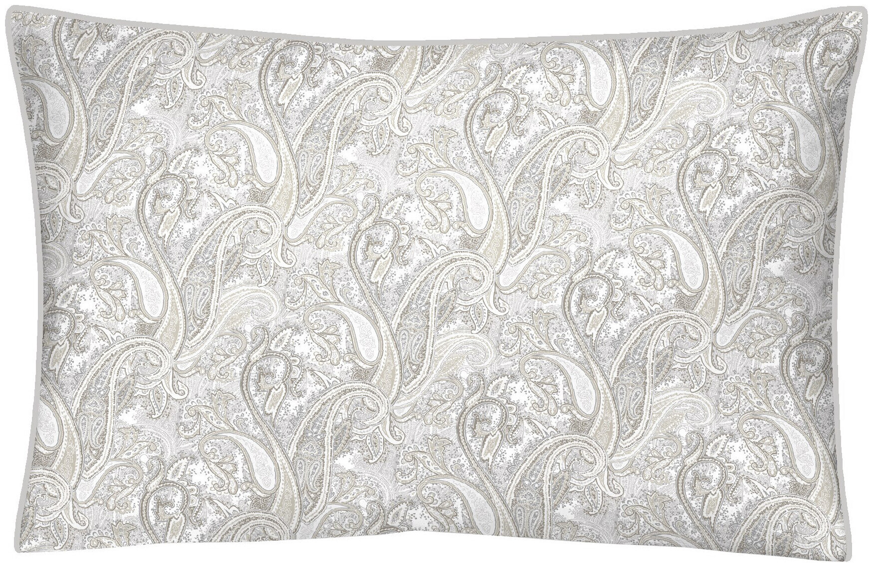 Image of Inhouse Kissen Gots Satin 65x100 Paisley silber