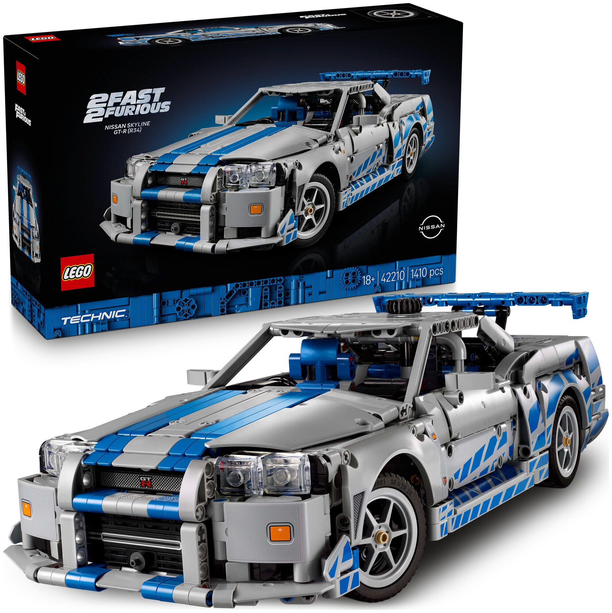 Lego Technic Lego Technic 42210 Voiture Nissan Skyline Gt-R (R34) 2 Fast 2 Furious 18+ ans