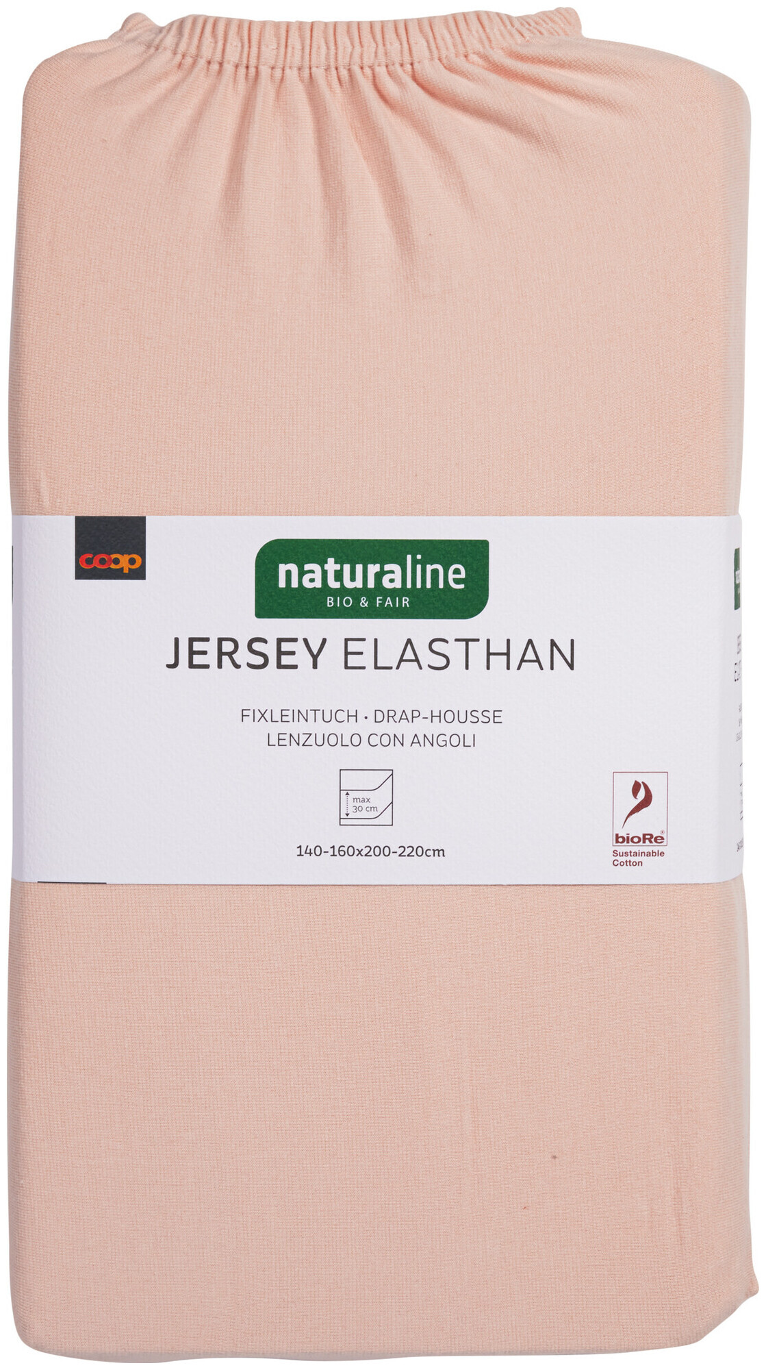 Image of Naturaline Textil Bio Fixl. Jersey EA 160x200 rosa
