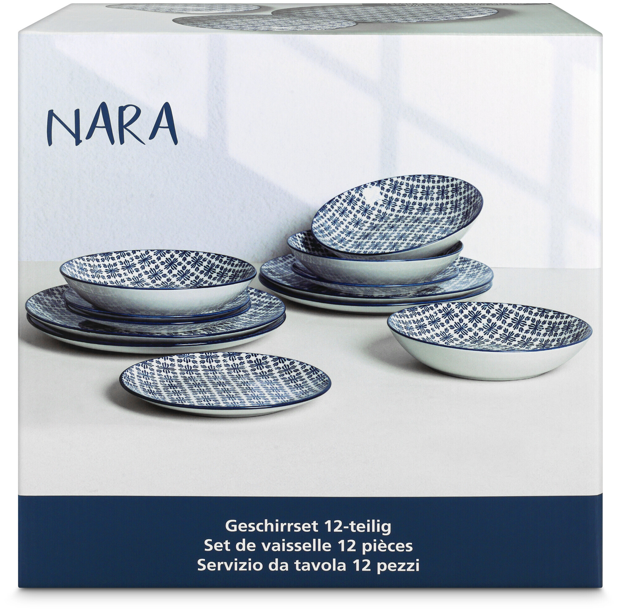 Set vaisselle Japon 12pc bleu foncé