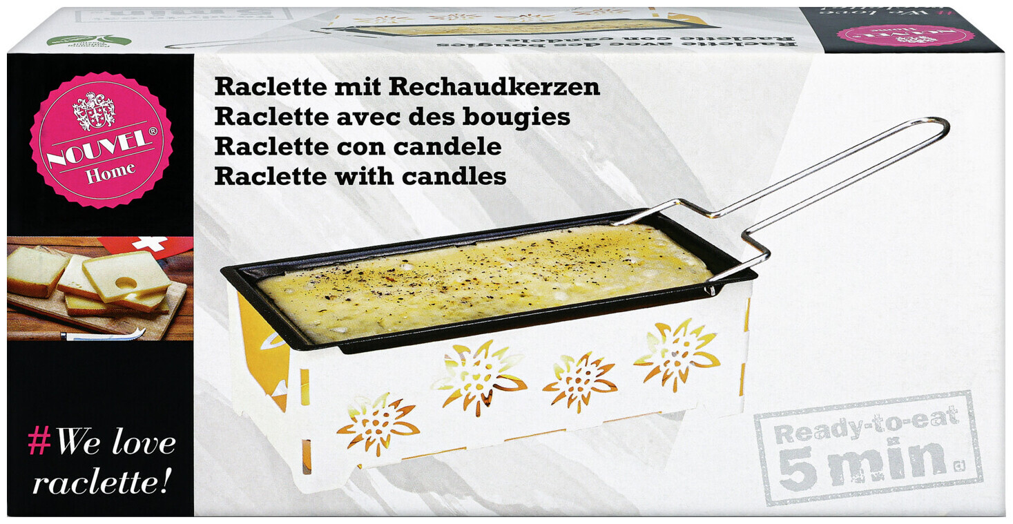 Racletteofen Kerzen Edelweiss weiss