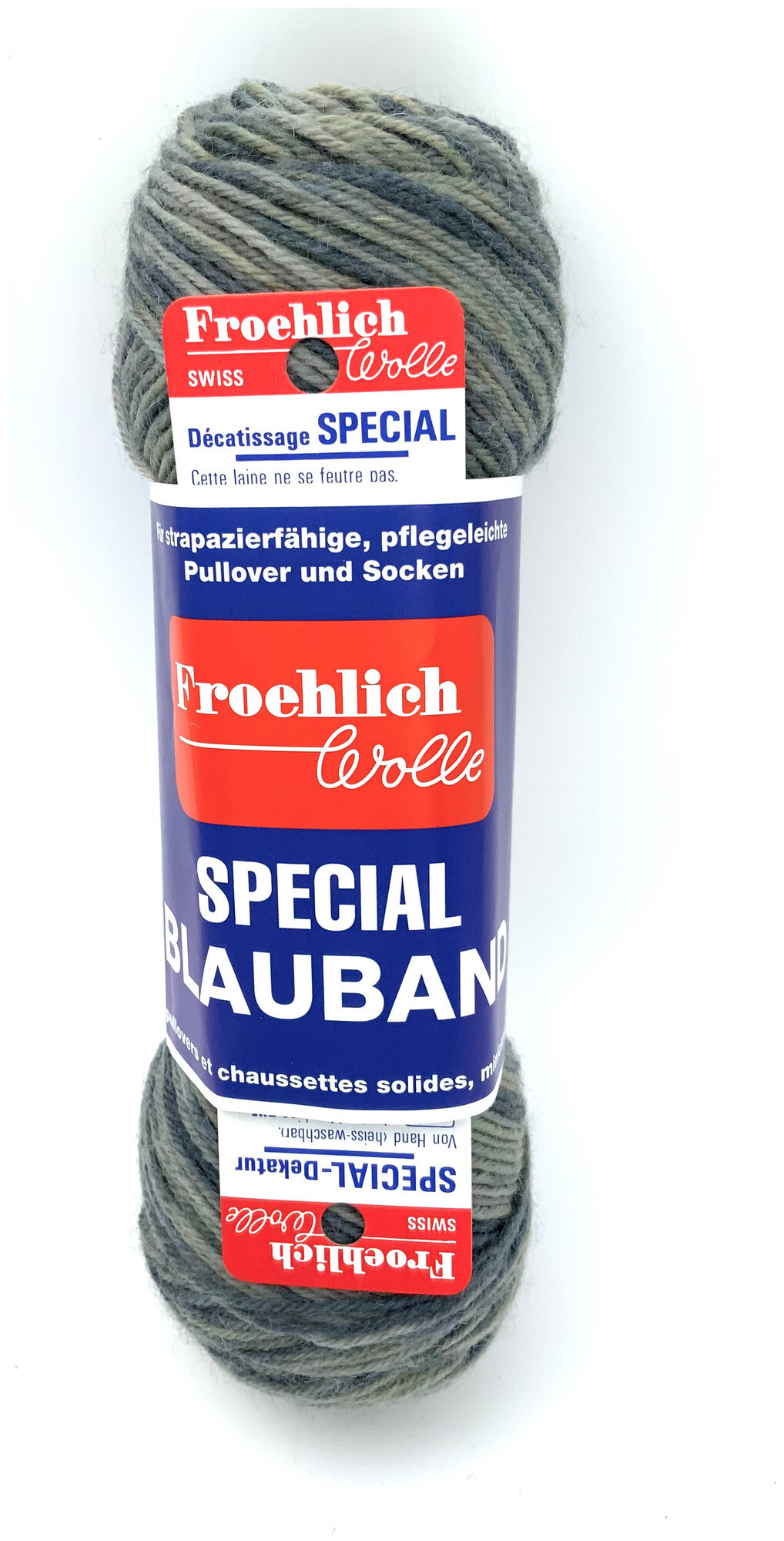 Image of Froehlich Blauband Classico 7449 Sockenwolle grau-sand meliert 50g