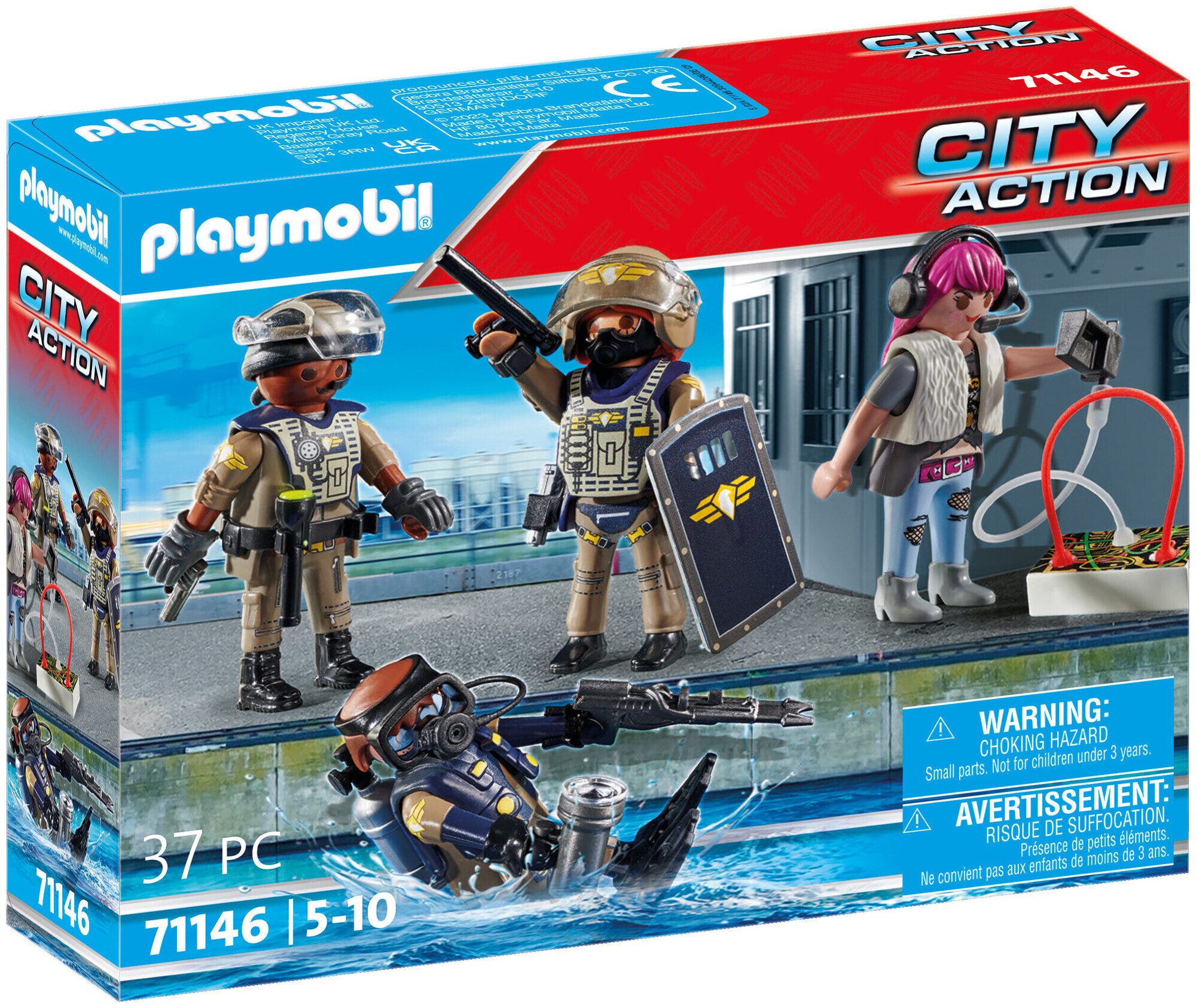 Playmobil 71146 Équipe des forces spéciales avec bandit