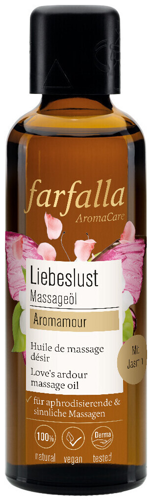 Image of farfalla Aromamour, Liebeslust Massageöl, 75ml