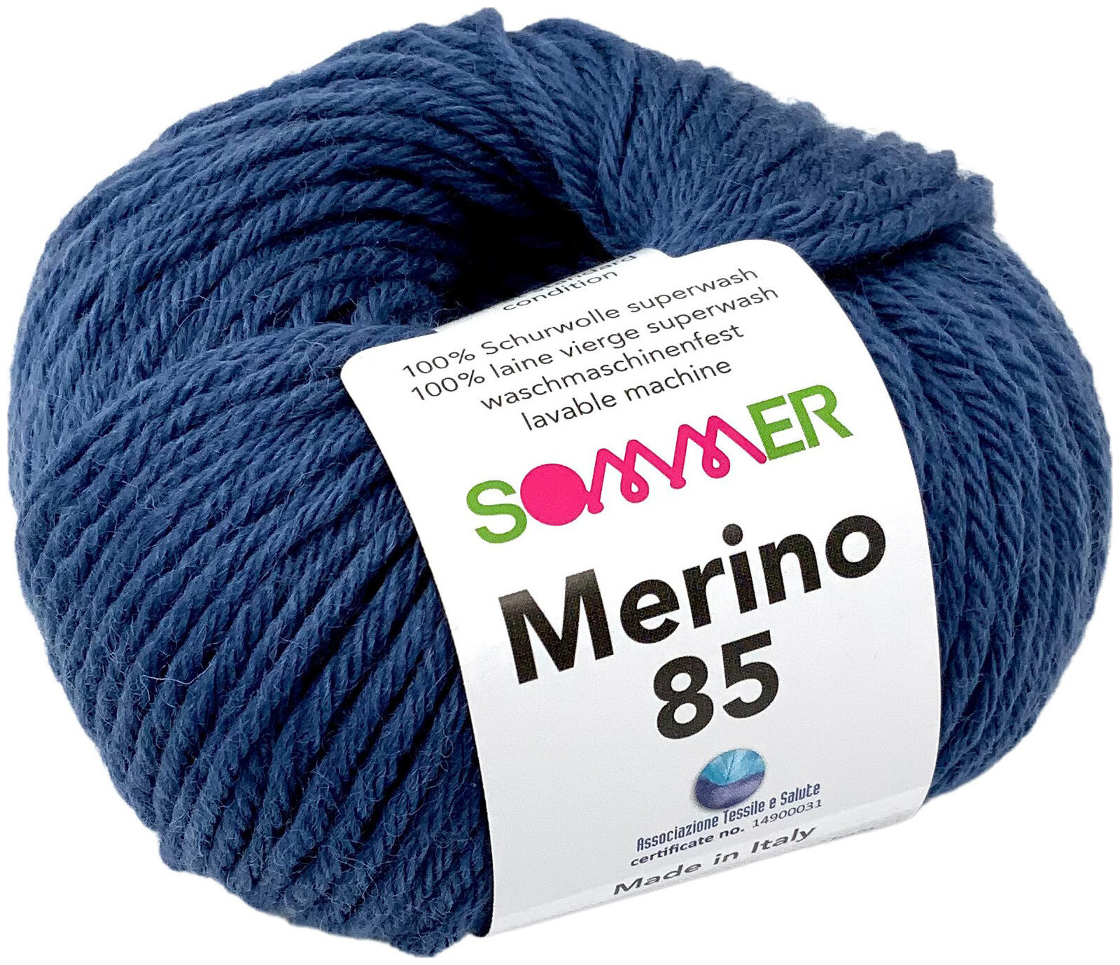 Image of Sommer Merino 85 372 Handstrickgarn 100% Merino Superwash jeans 50g