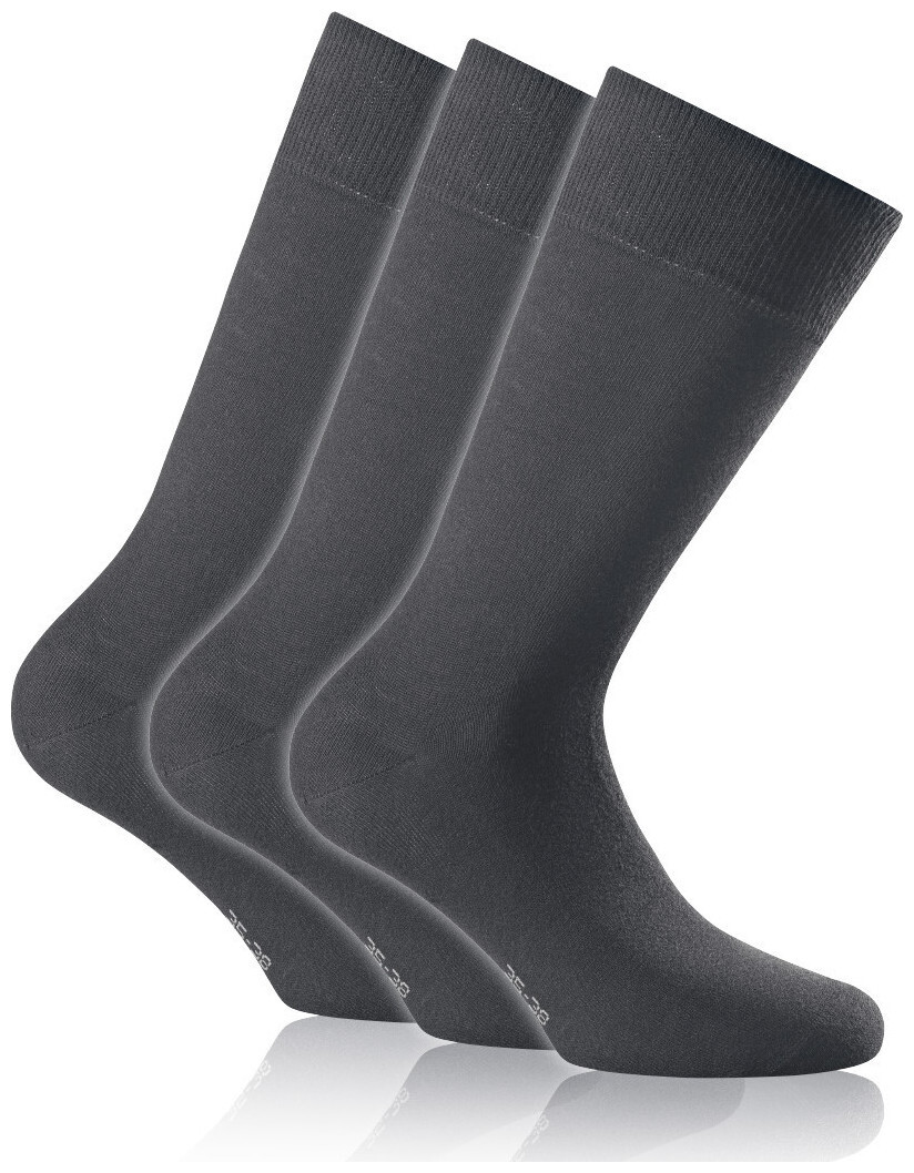 Image of Rohner basic Cotton ll Anthracite 39 - 42 3er Pack