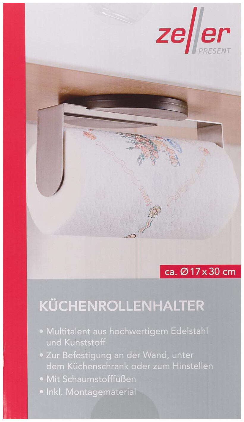 Image of Zeller Küchenrollenhalter, Edelstahl/Kunststoff, schwarz