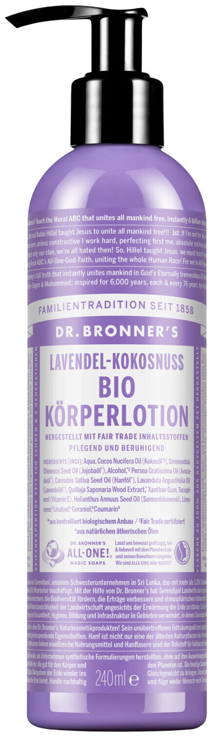 Image of Dr. Bronner's BIO Lotion Lavendel Coconut 240ml