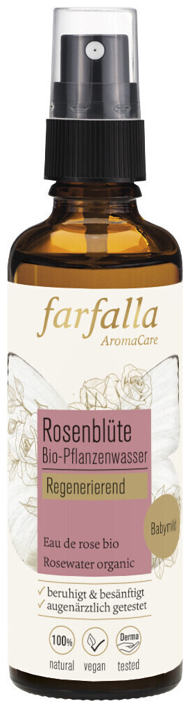 Image of farfalla Rosenblüte Bio-Pflanzenwasser 75ml regenerierend