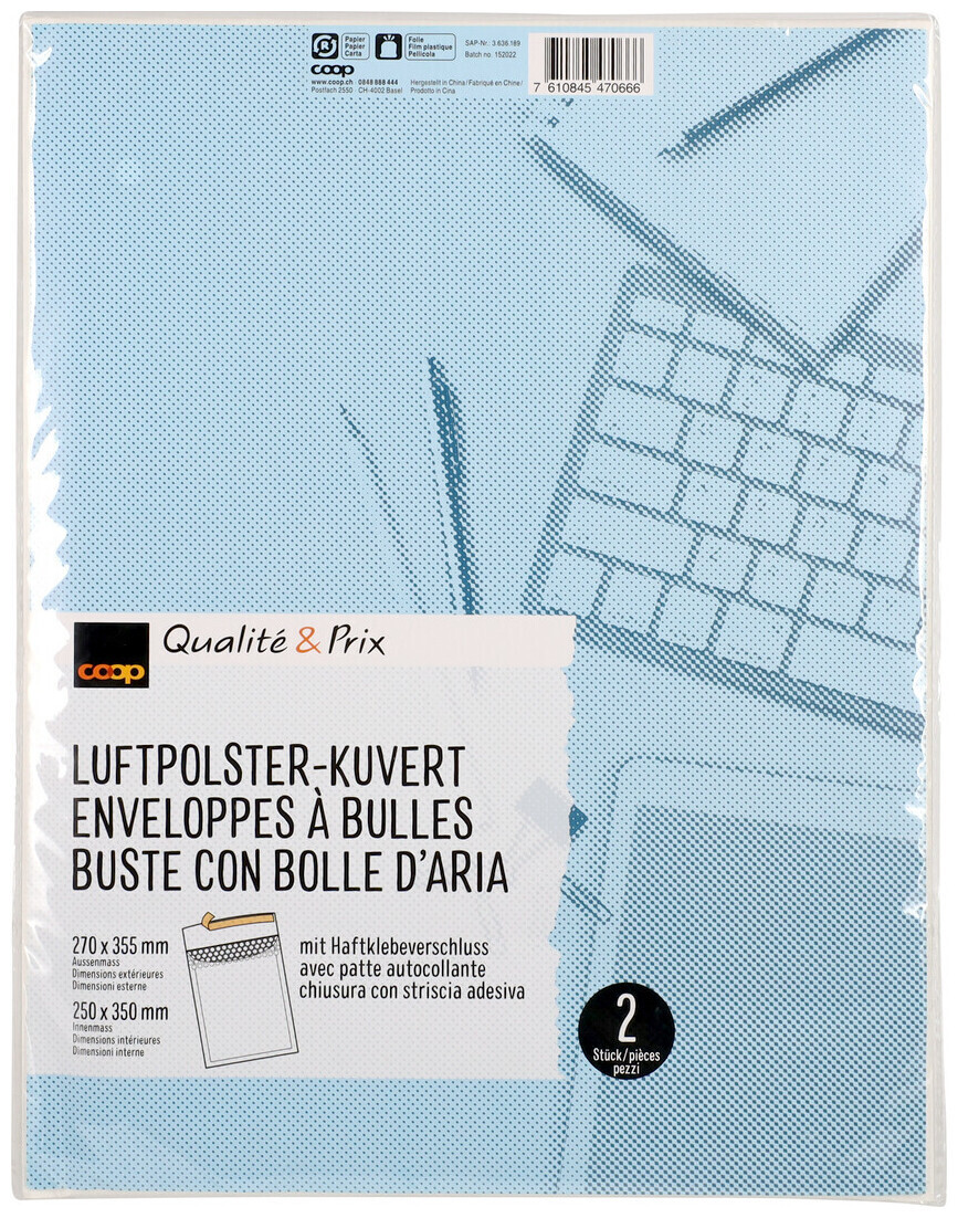 Image of Qualité&Prix Luftpolster-Kuvert 25x35 cm weiss