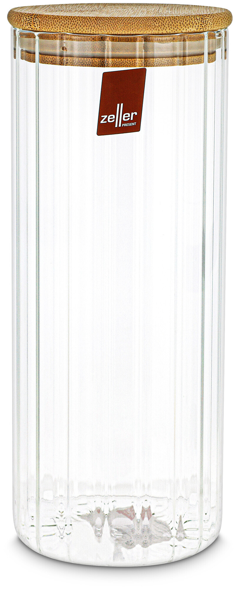 Image of Zeller Vorratsglas mit Rillen 1100ml