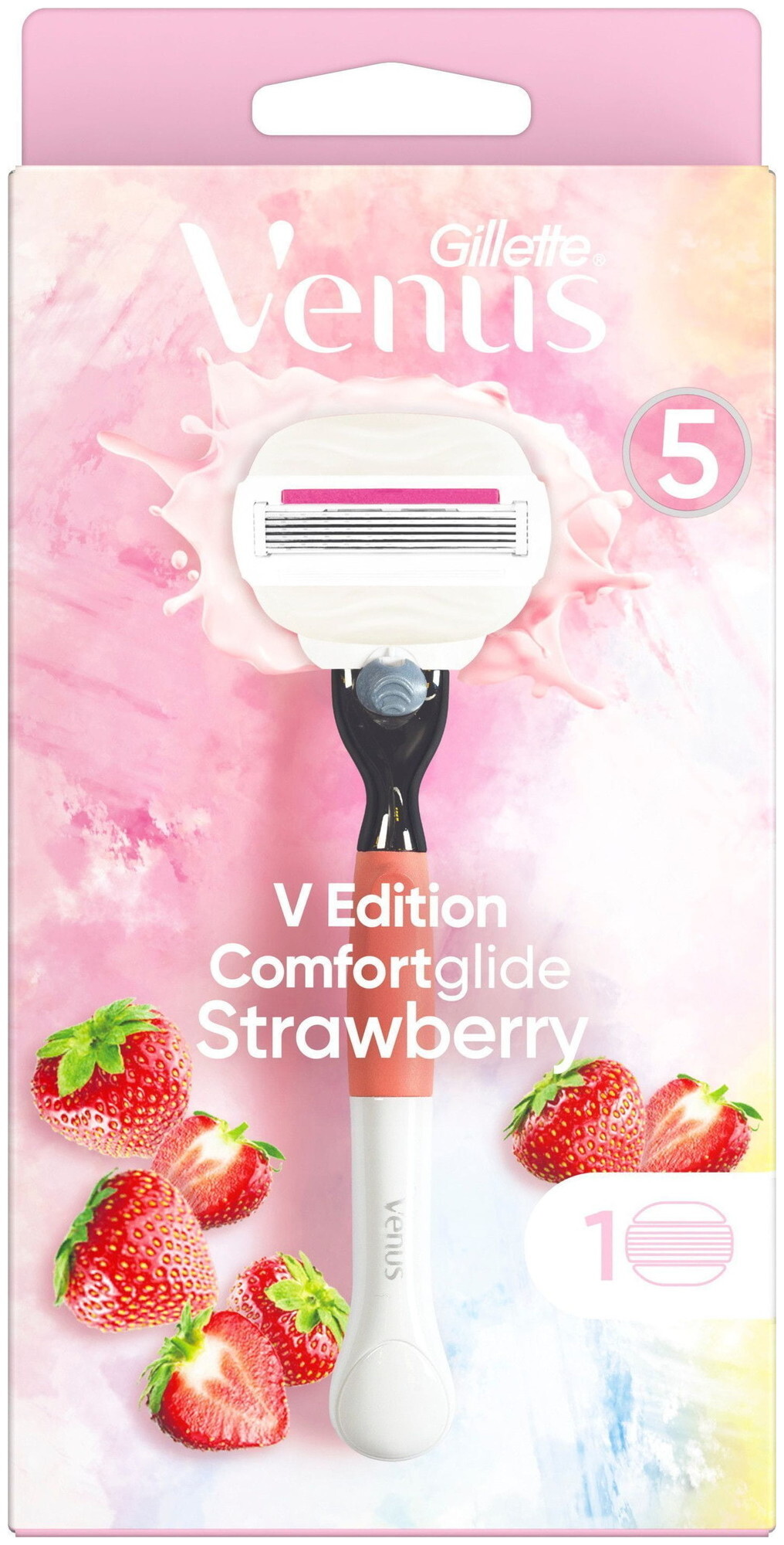 Venus Gillette Rasierer Comfortglide Strawberry Edition mit 1 KlingeVenus Gillette Rasierer Comfortglide Strawberry Edition Rasierer mit 1 Klinge