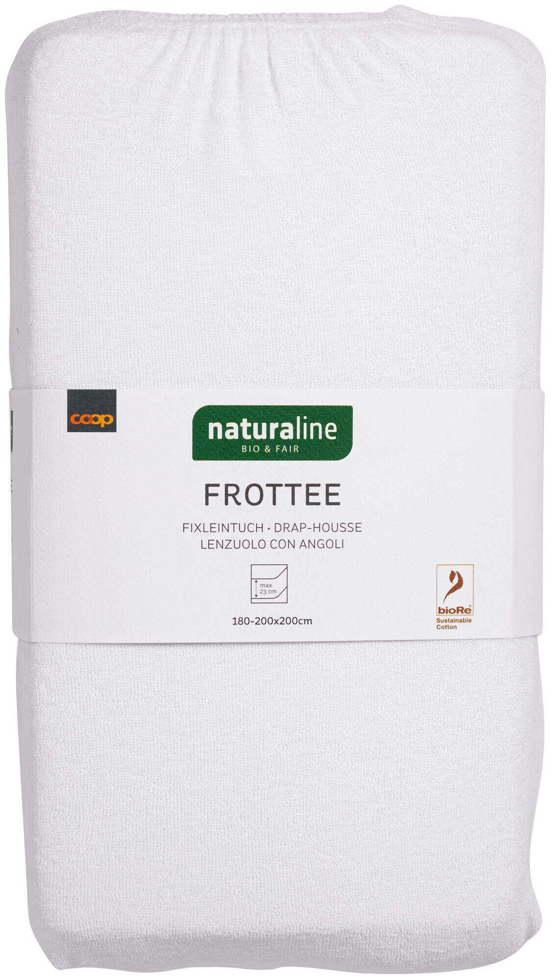 Image of Naturaline Textil Bio Fixl. Frotte 180x200 weiss