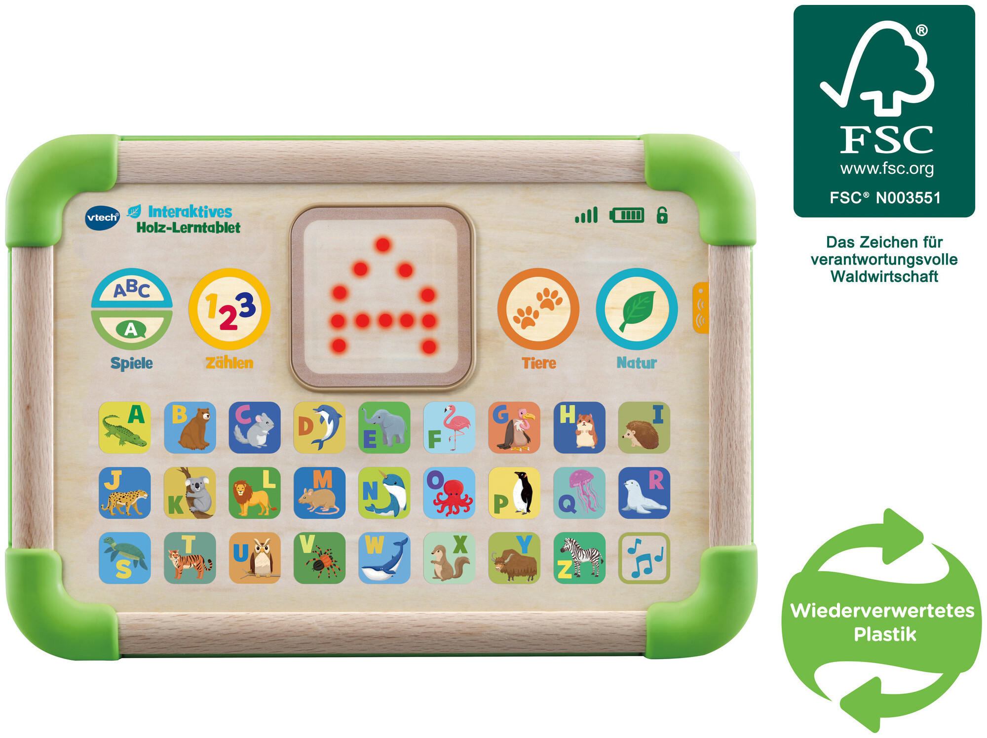 Image of VTech Interaktives Holz-Lerntablet (Deutsch)