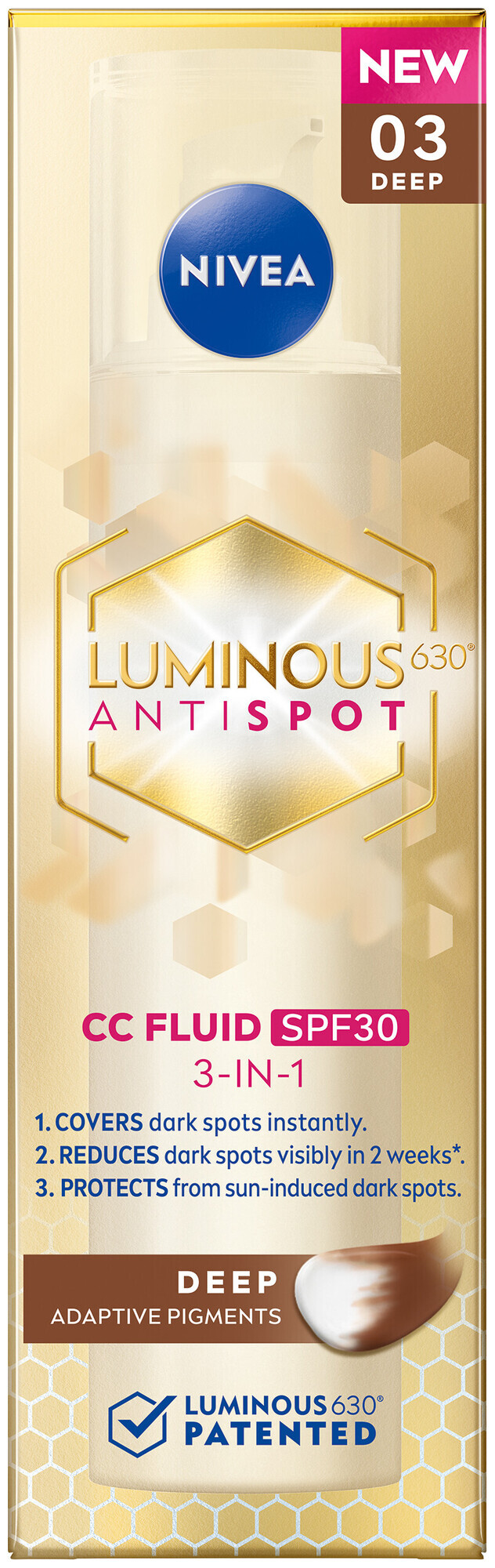 Image of Nivea Cellular Luminous630® 3-in-1 CC Fluid Dark LSF 30 (40 ml)