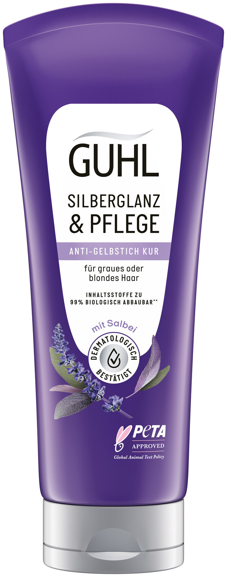 Image of Guhl Silberglanz & Pflege 2in1 Anti-Gelbstich Kur & Spülung 200ml