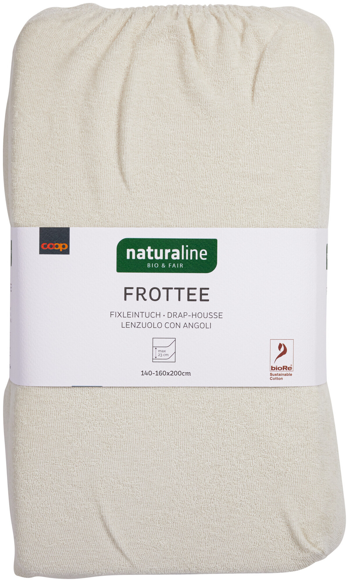 Image of Naturaline Textil Bio Fixl. Frotte 160x200 kitt