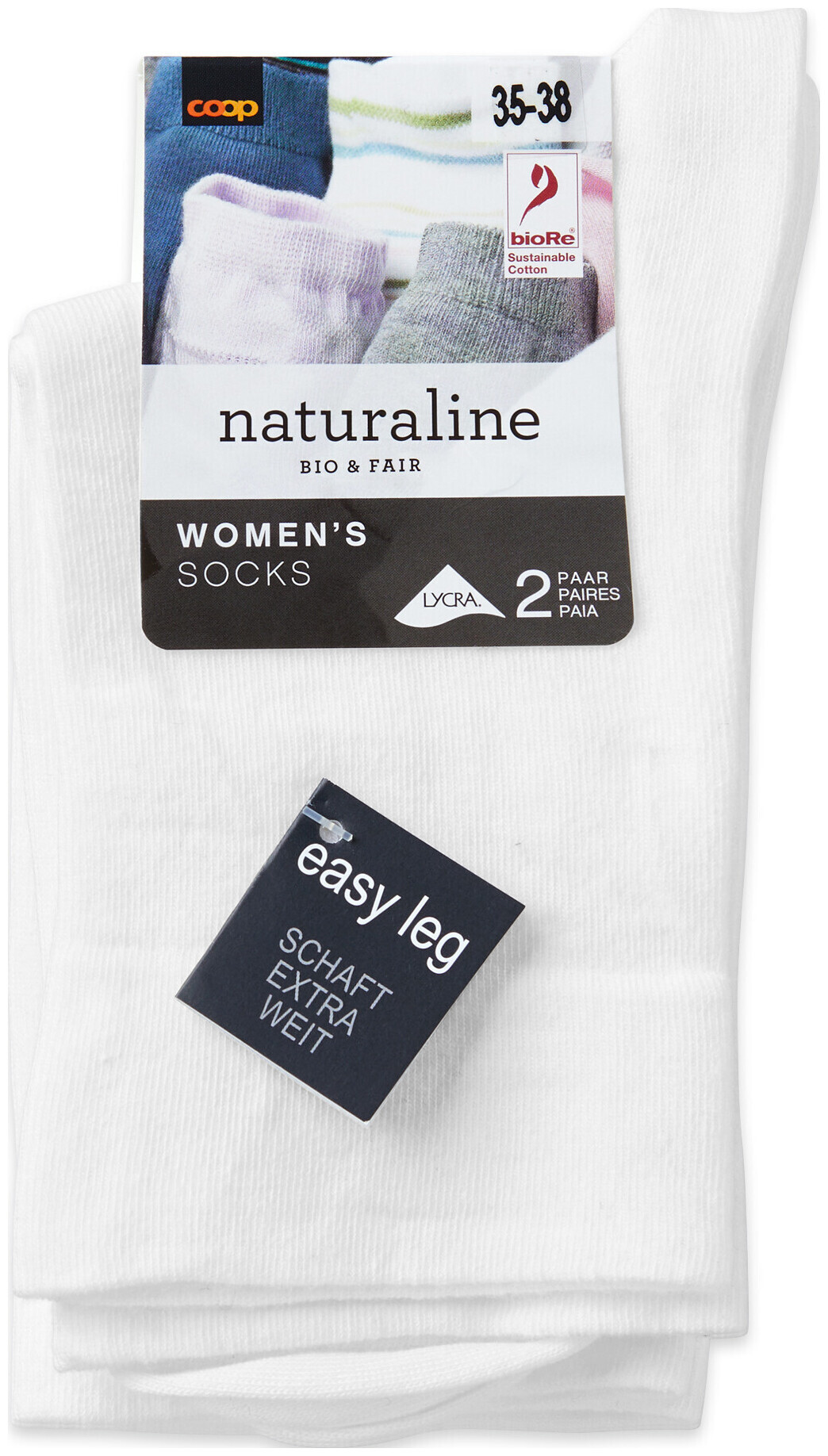 Image of Naturaline Textil Naturaline Damen Socken Relax Duo Weiss 35 - 38