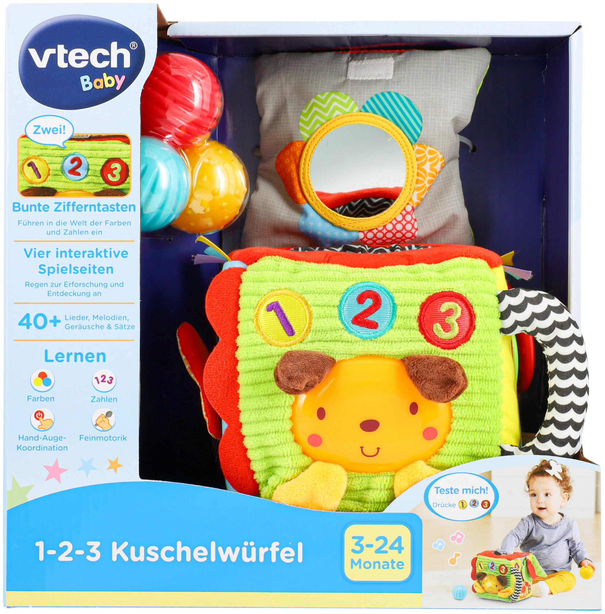 Image of VTech 1 2 3 Kuschelwürfel