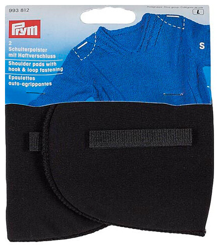 Prym Épaulettes demi-lune noir fixation velcro taille S 1 paire