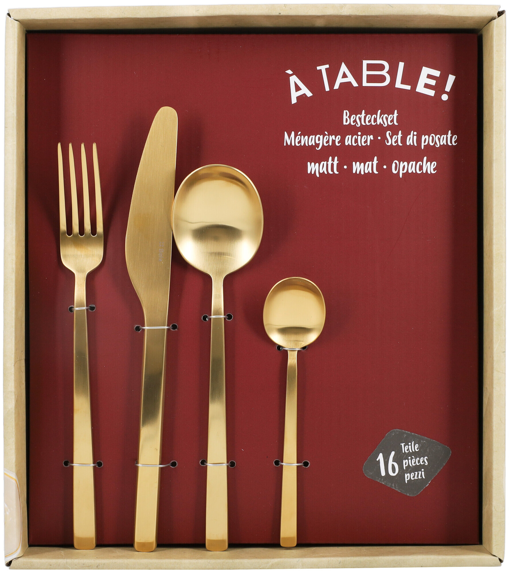 Image of À Table! Besteckset gold matt 16-teilig by Sola