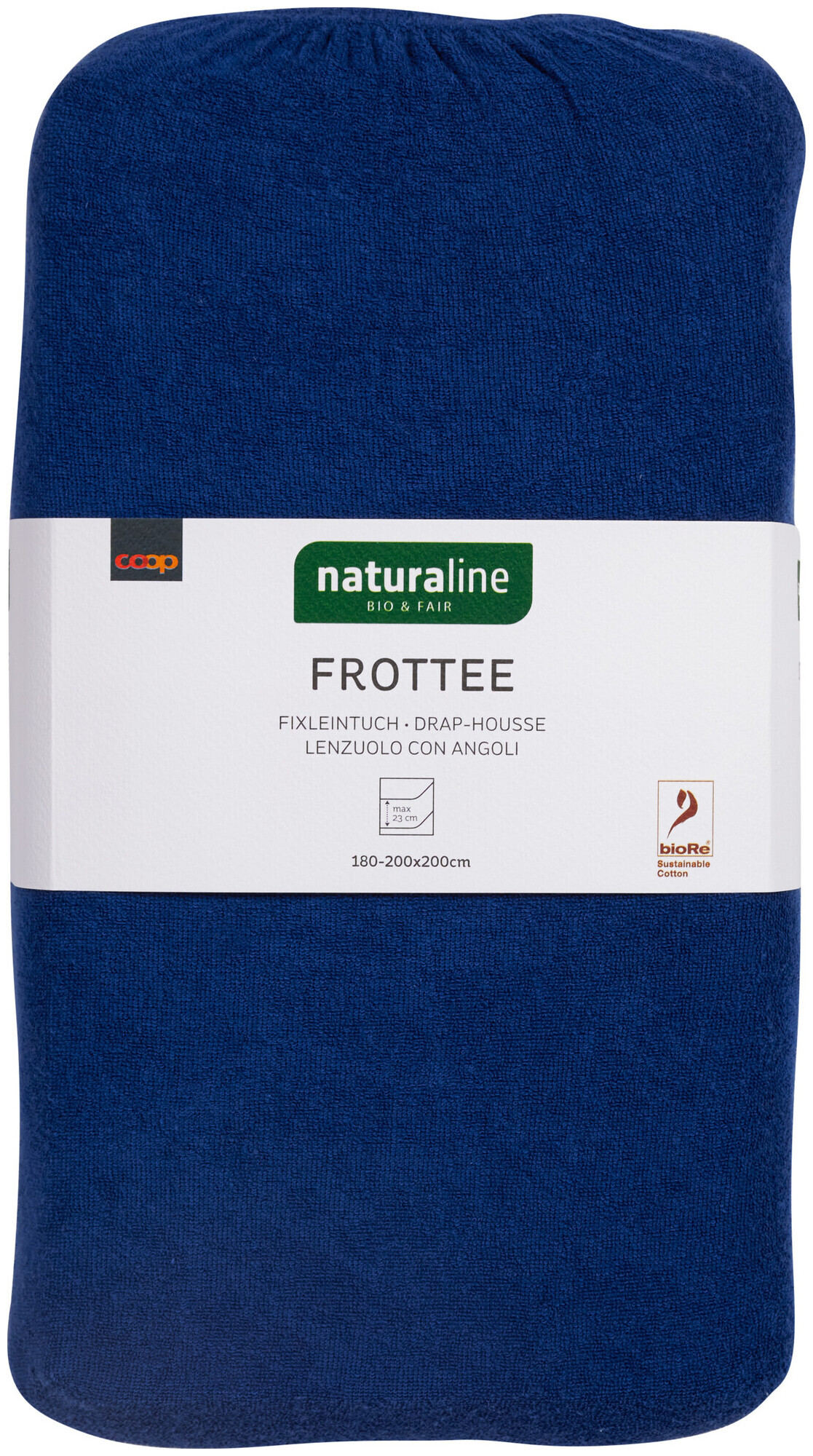 Image of Naturaline Textil Bio Fixl. Frotte 180x200 navy