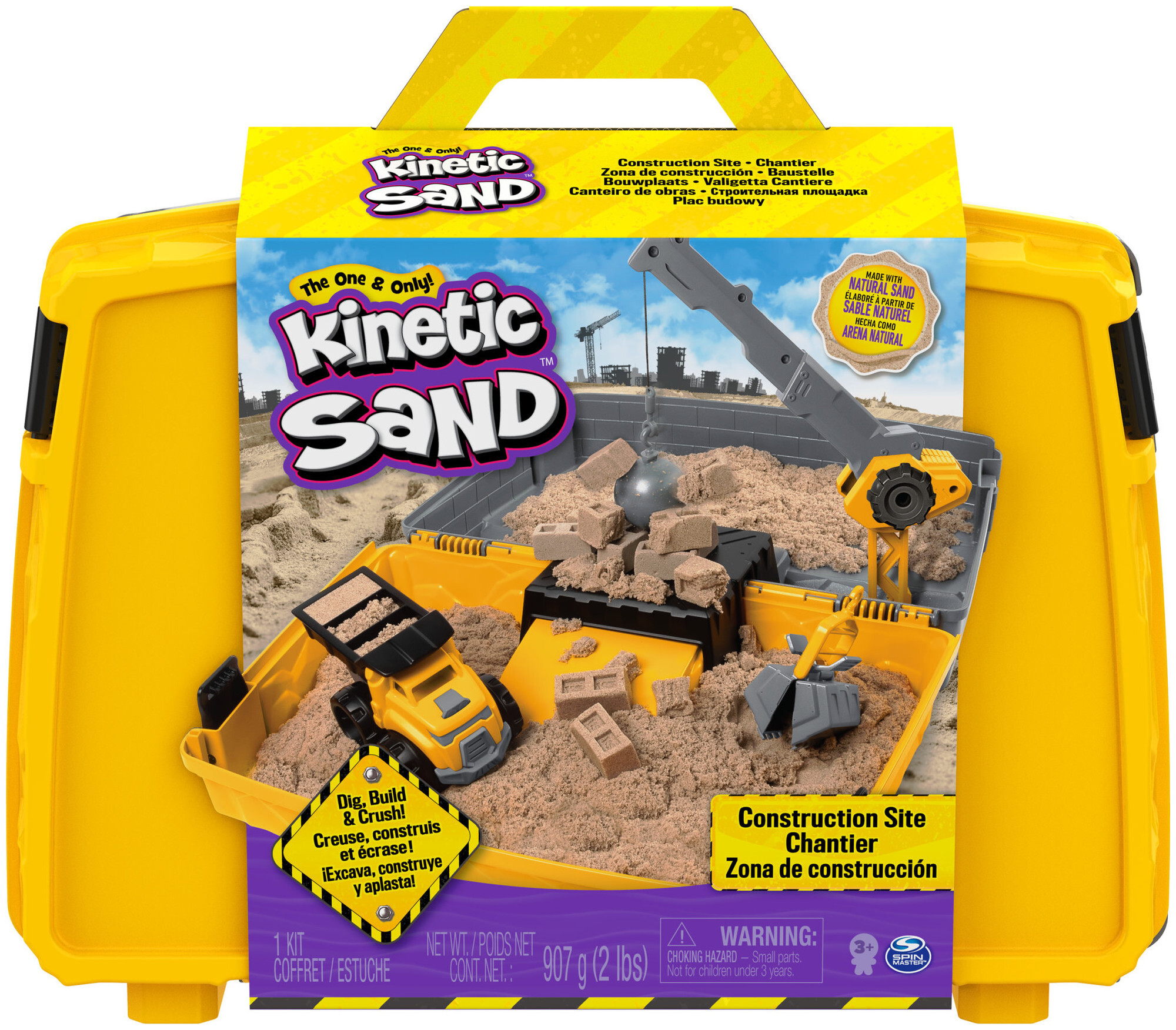 Image of Kinetic Sand Construction Folding Sandbox 907 g