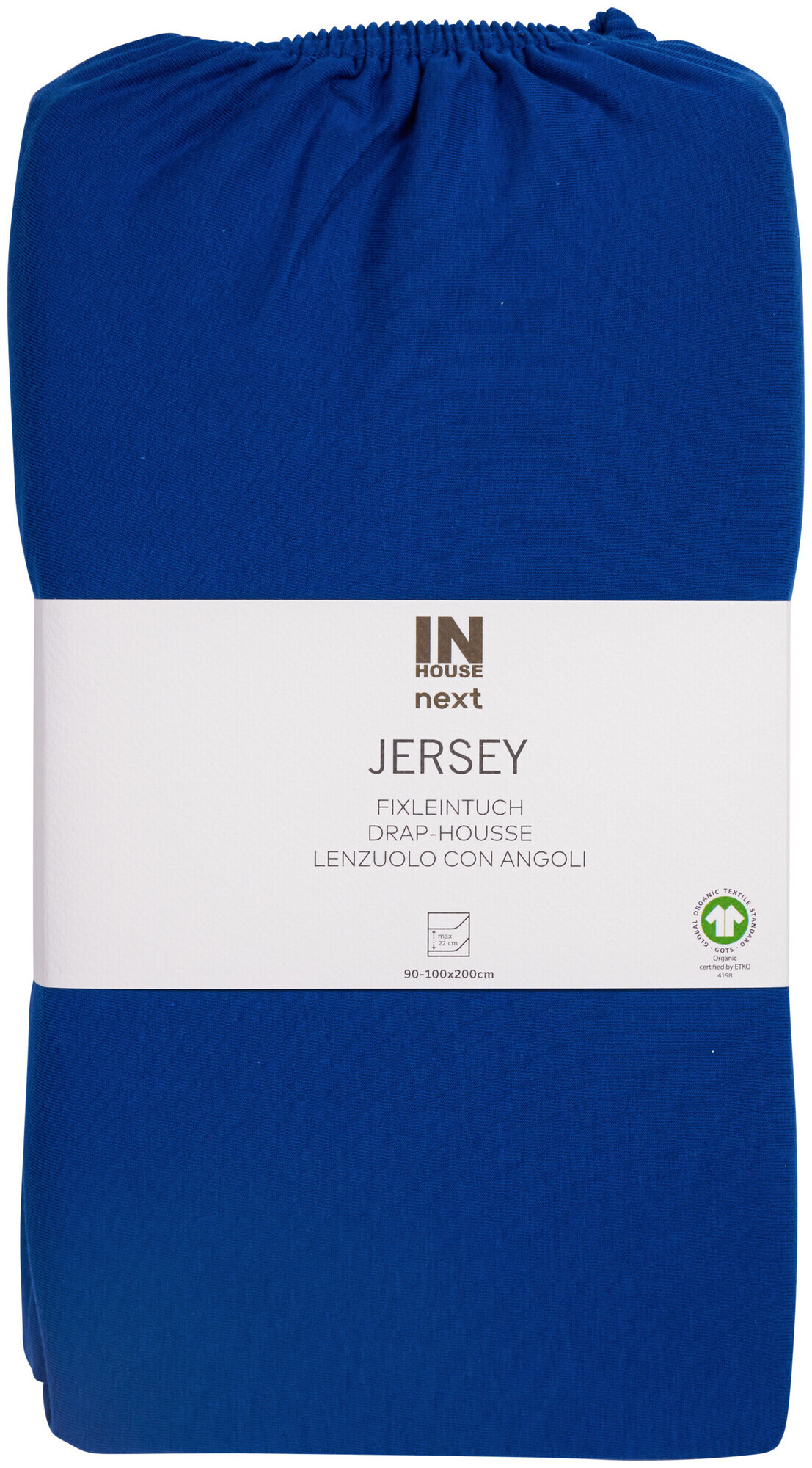 Image of Inhouse Fixleintuch Gots Jersey 90x200 royal