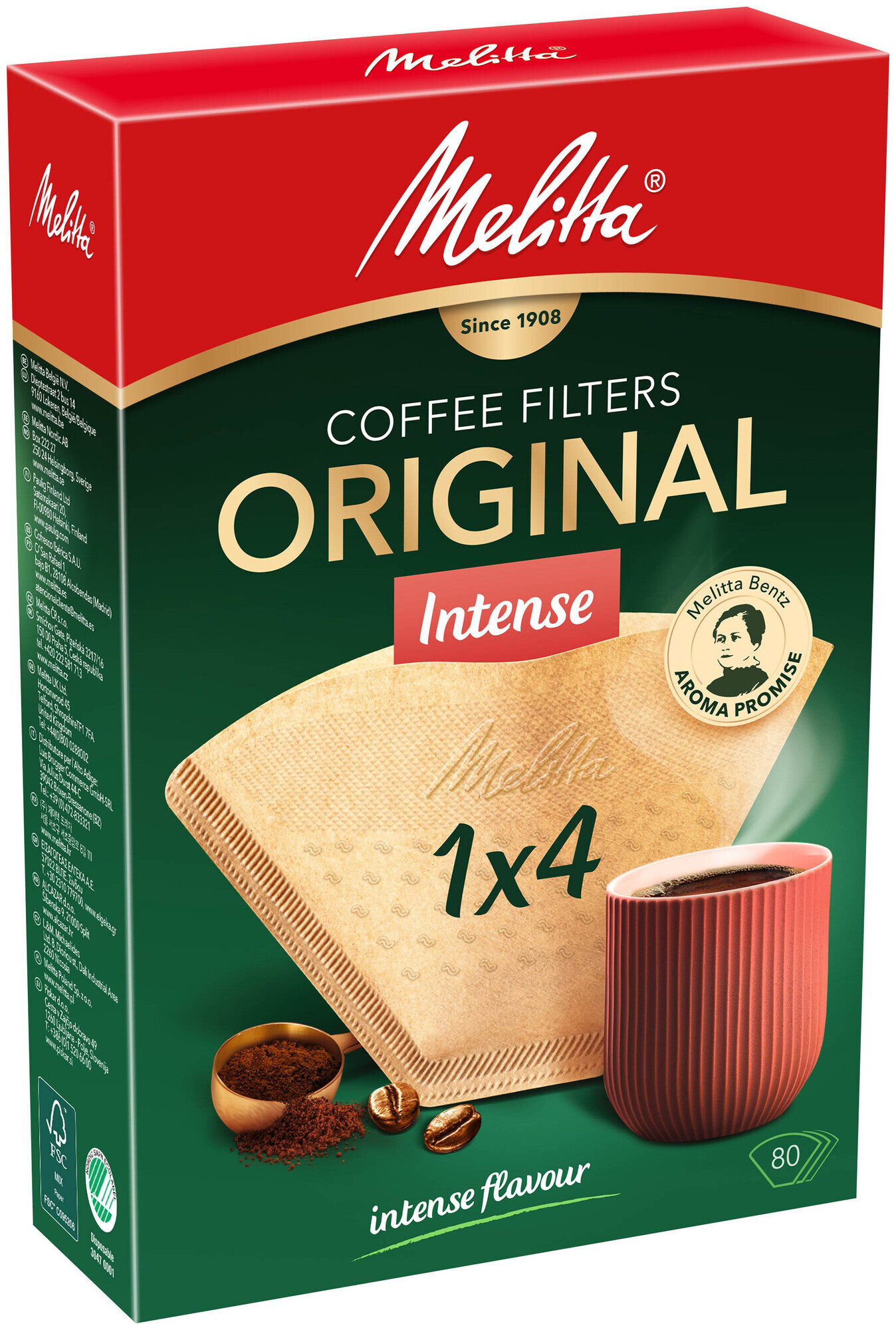 Image of Melitta Filtertüten 1x4/80 Intense Braun