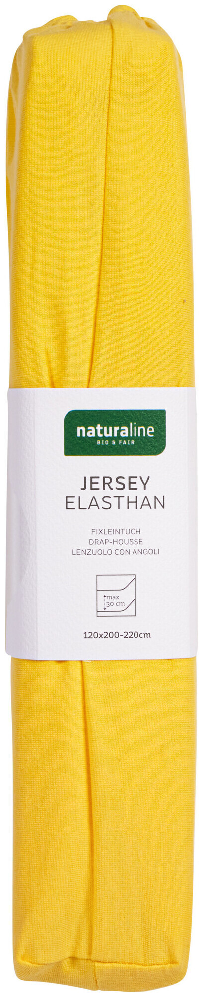 Image of Naturaline Textil Bio Fixl. Jersey EA 120x200 gelb